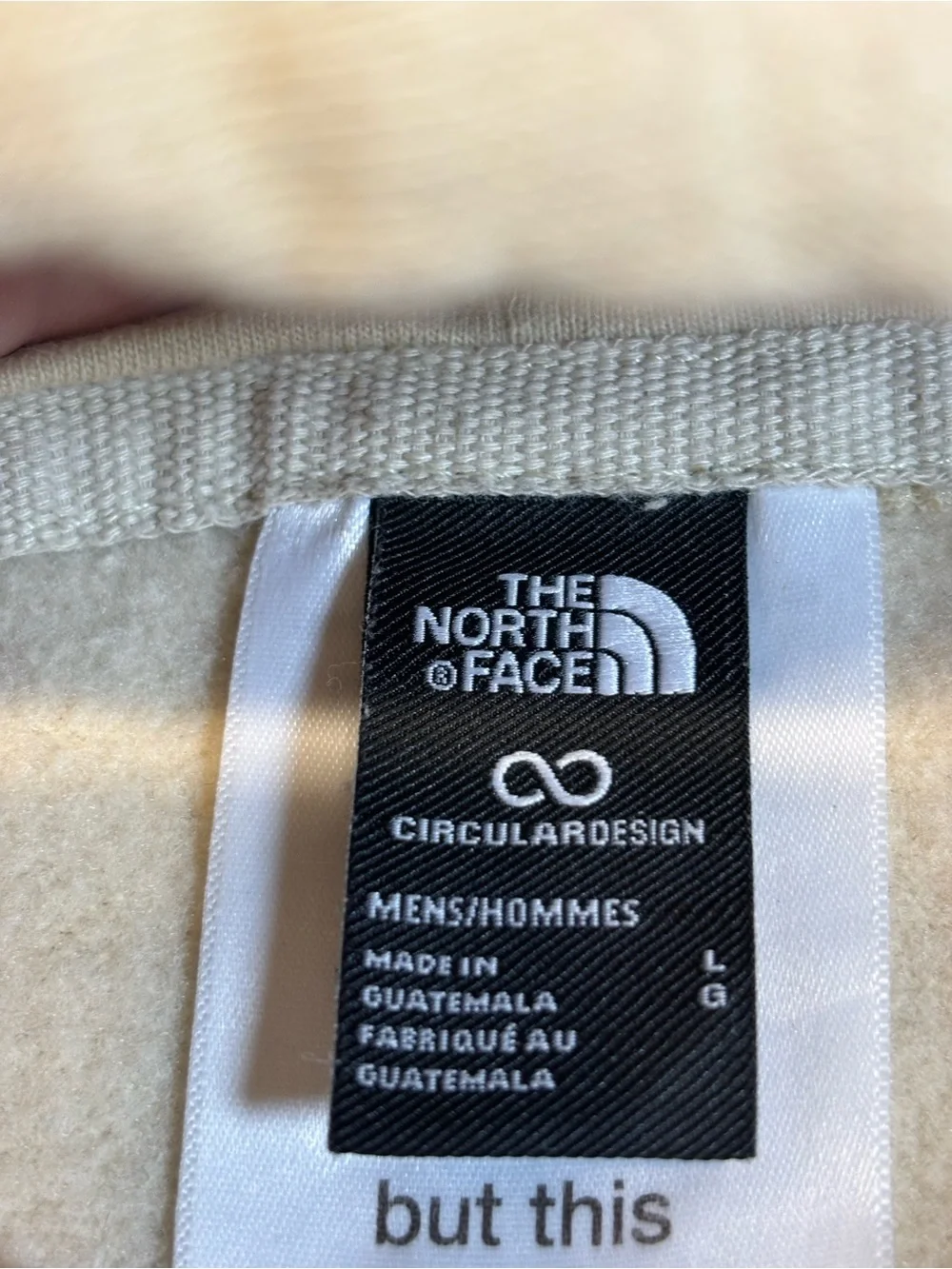 The North Face Half Dome Hoodie Men’s Large Beige Pullover Sweatshirt